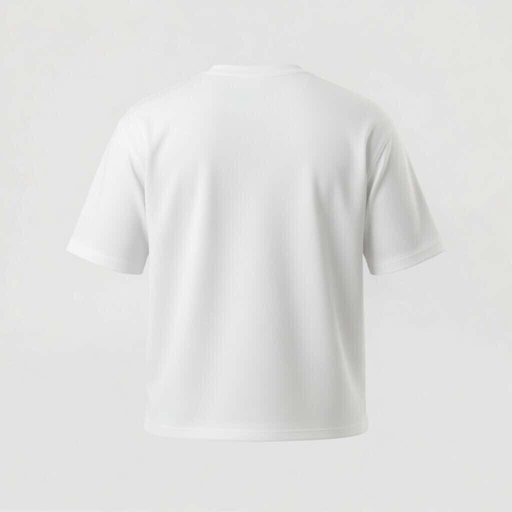 Rear view of the DEAFEST Optical White structured t-shirt, emphasizing the flawless heavyweight cotton construction and clean lines.